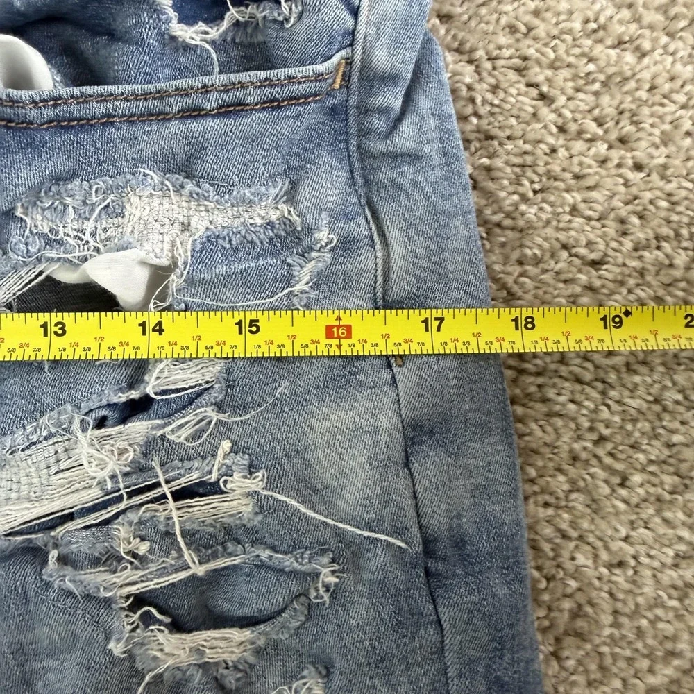 American Eagle Outfitters Next Level Skinny Jeans Womens 18 Blue Distressed